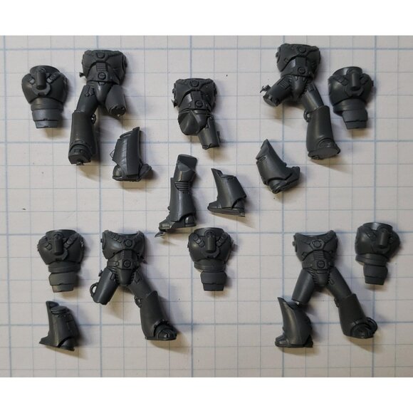 Games Workshop Other - Warhammer 30K Space Marine Bits Mark 6 VI Tactical Squad Torso Leg Sets x5